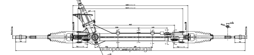 auto peças coina | XT6FX62708 cremalheira de direção hidráulica 908750396 CHEVROLET