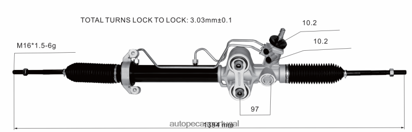 autopeças online | XT6FX62695 cremalheira da direção hidráulica 19330567 19133646 19207492 p15851001 CHEVROLET