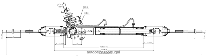 autopeças Lourinhã | XT6FX62786 cremalheira de direção hidráulica 516127ab DODGE/CHRYSLER