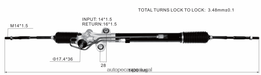 autopeças Lourinhã | XT6FX62526 cremalheira de direção hidráulica 53601-tk8-a01 HONDA