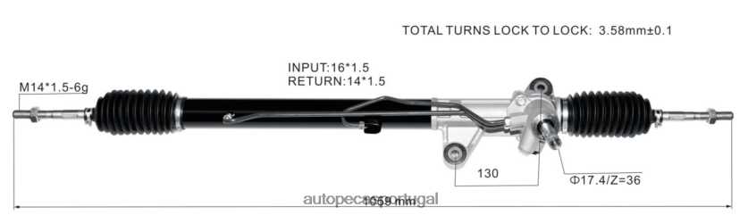 autopeças Lourinhã | XT6FX62536 cremalheira de direção hidráulica 53601-s04-e82 HONDA