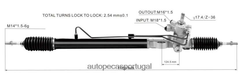 autopeças Portugal | XT6FX62532 cremalheira de direção hidráulica 53601-ta0-003 HONDA