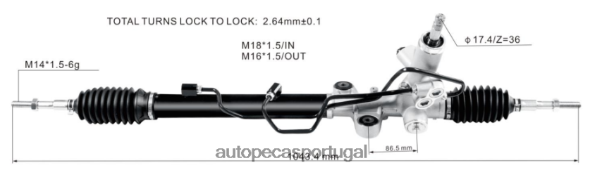 autopeças online | XT6FX62535 cremalheira de direção hidráulica 53601-snb-t02 HONDA