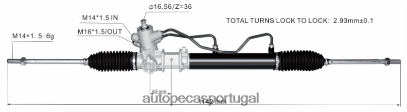 autopeças Gafanha | XT6FX62767 cremalheira de direção hidráulica 57700-22600 HYUNDAI/KIA