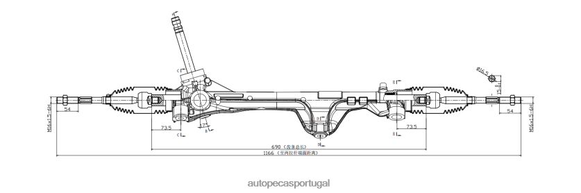 autopeças Lourinhã | XT6FX62746 cremalheira de direção hidráulica 56500-l400a HYUNDAI/KIA