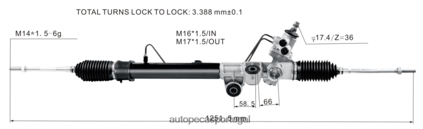 auto peças online Portugal | XT6FX62603 cremalheira de direção hidráulica 8-97943518-0 8-97944520-0 ISUZU