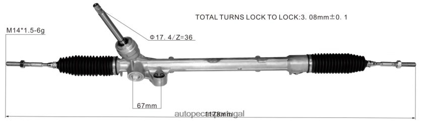 autopeças online | XT6FX62635 cremalheira de direção hidráulica tk48-32-110a tk48-32-110b tk48-32-110c MAZDA