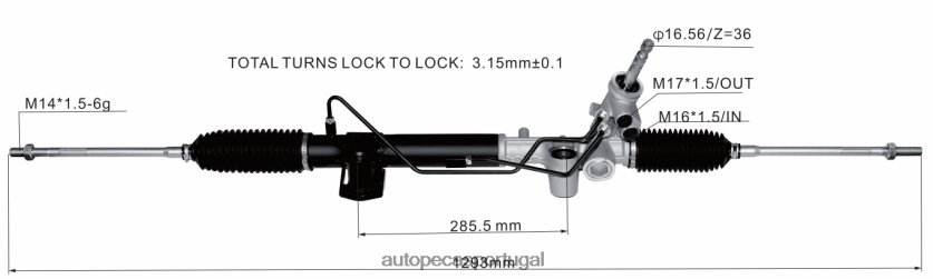 auto peças Vilarinho | XT6FX62559 cremalheira de direção hidráulica 4410a259 MITSUBISHI