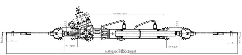 autopeças 282 | XT6FX62581 cremalheira de direção hidráulica 49200-44u05 NISSAN