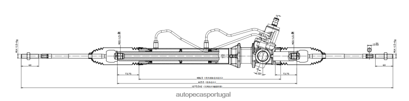 autopeças Almada | XT6FX62564 cremalheira de direção hidráulica 490010w015 490010w010 NISSAN