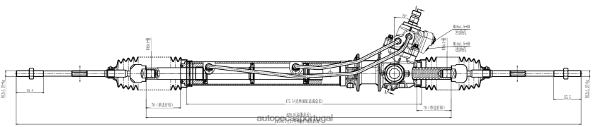 autopeças Lourinhã | XT6FX62586 cremalheira de direção hidráulica 49001-99l005 NISSAN