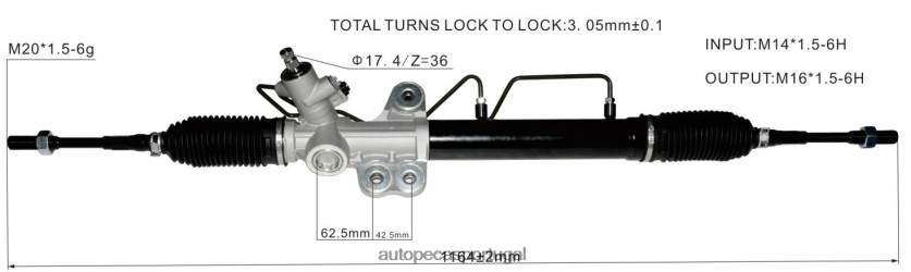 autopeças Portugal | XT6FX62592 cremalheira de direção hidráulica 49200-3xa0a NISSAN