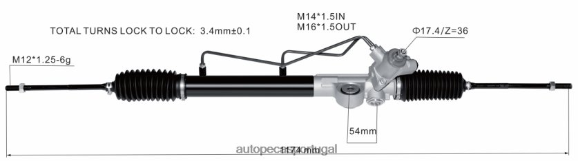 autopeças online | XT6FX62595 cremalheira de direção hidráulica 49001-wd001 NISSAN