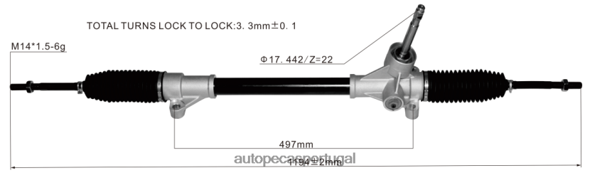 autopeças Lourinhã | XT6FX62836 cremalheira de direção hidráulica 23641782 WULING