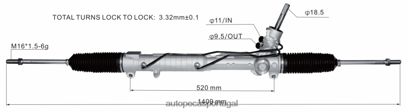 autopeças online | XT6FX62835 cremalheira de direção hidráulica lr005939 LAND ROVER