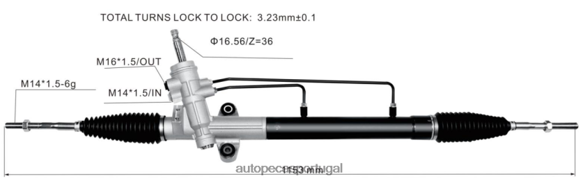 auto peças online Portugal | XT6FX62653 cremalheira de direção hidráulica pw920775 PROTON/PERODUA