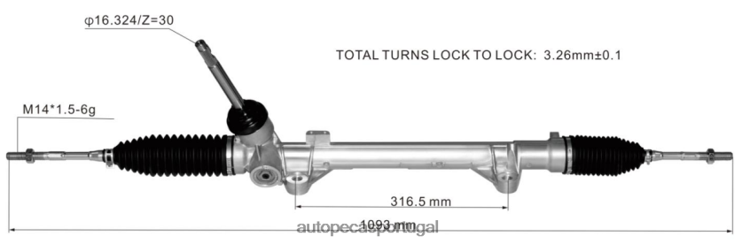 autopeças Lourinhã | XT6FX62806 cremalheira de direção hidráulica 48001-8099r 480011626r RENAULT