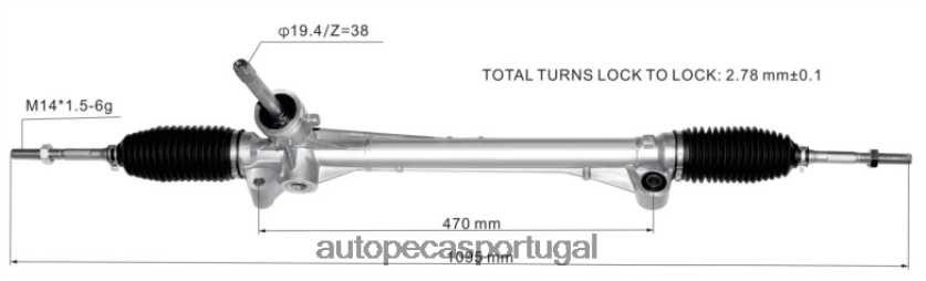 auto peças online Portugal | XT6FX62833 cremalheira de direção hidráulica 23863012 ROEWE