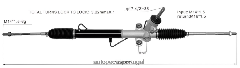 autopeças online | XT6FX62815 cremalheira de direção hidráulica 34110sc011 SUBARU