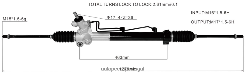 auto peças Vilarinho | XT6FX62459 cremalheira de direção hidráulica 44250-48051 44250-48050 44200-48051 TOYOTA