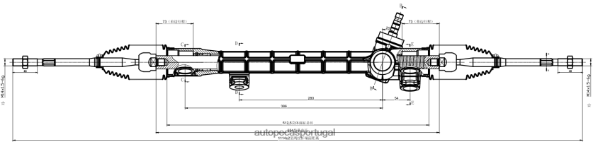 auto peças Vilarinho | XT6FX62479 cremalheira de direção hidráulica 45510-12290 TOYOTA