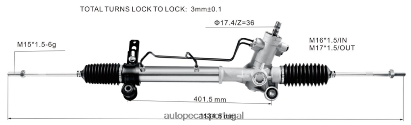 auto peças online Portugal | XT6FX62493 cremalheira de direção hidráulica 44200-42110 TOYOTA
