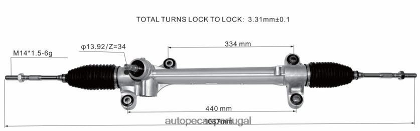 autopeças Almada | XT6FX62444 cremalheira de direção hidráulica 45510-47030 45510-47020 TOYOTA