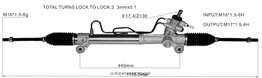 autopeças Almada | XT6FX62474 cremalheira de direção hidráulica 44200-12770 TOYOTA