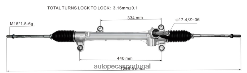 autopeças Almada | XT6FX62514 cremalheira de direção hidráulica 45510-28220 TOYOTA