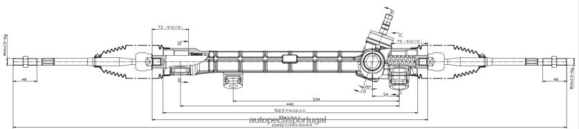autopeças Faro | XT6FX62480 cremalheira de direção hidráulica 45510-68010 TOYOTA