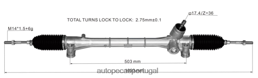 autopeças Lourinhã | XT6FX62476 cremalheira de direção hidráulica 45510-47060 TOYOTA