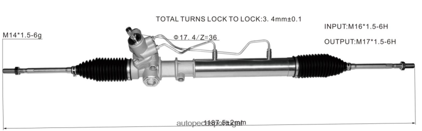 autopeças Lourinhã | XT6FX62506 cremalheira de direção hidráulica 44200-28210 TOYOTA
