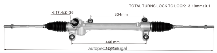 autopeças Portugal | XT6FX62442 cremalheira de direção hidráulica 45510-02490 TOYOTA