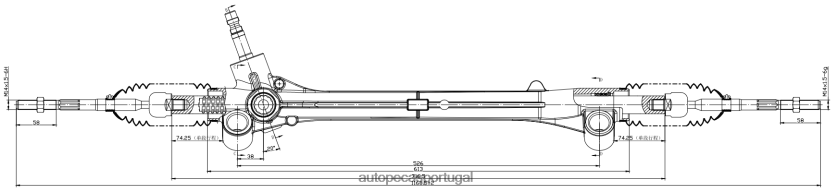 autopeças Portugal | XT6FX62452 cremalheira de direção hidráulica 44250-52010 44250-52340 44250-52200 TOYOTA