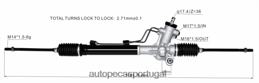 autopeças Portugal | XT6FX62492 cremalheira de direção hidráulica 44250-42032 TOYOTA