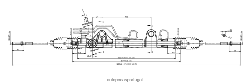 auto peças online Portugal | XT6FX62663 cremalheira de direção hidráulica 96fb-3200-ah FORD