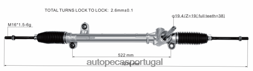 autopeças Almada | XT6FX62664 cremalheira de direção hidráulica jx6c-3a500-ad FORD