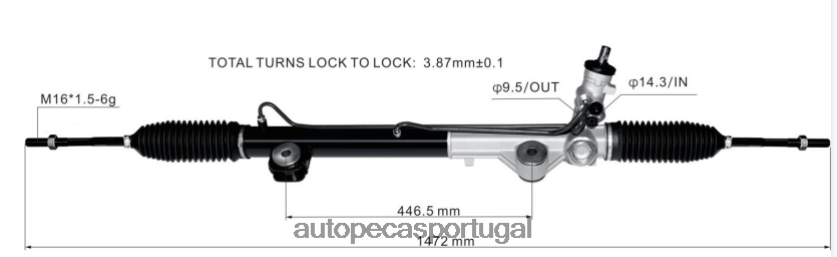 autopeças Lourinhã | XT6FX62666 cremalheira de direção hidráulica 8l3z-3504-drm FORD