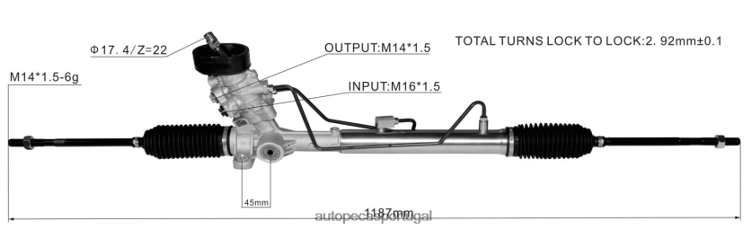 auto peças online Portugal | XT6FX62423 cremalheira de direção hidráulica 6r1423055bx VOLKSWAGEN