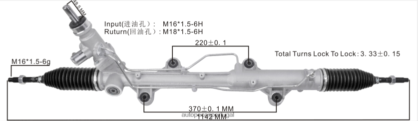 autopeças Faro | XT6FX62420 cremalheira de direção hidráulica 7e1 422 061g VOLKSWAGEN