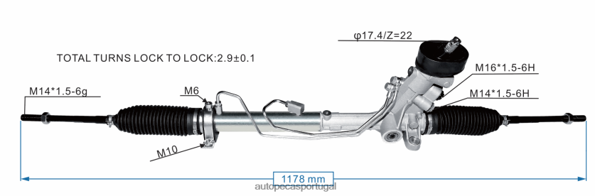 autopeças Lourinhã | XT6FX62426 cremalheira de direção hidráulica 6q2423055p VOLKSWAGEN